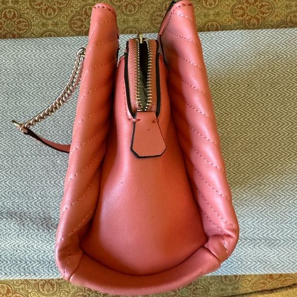 626-RITT Guess Shoulder Coral Blakely Status Luxe NWT Gold Hardware Satchel - Picture 10 of 16